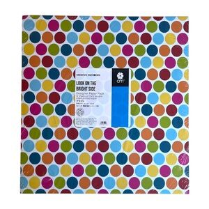 LOOK ON THE BRIGHT SIDE Creative Memories Designer Paper Pack 12 x 12 NEW NWT